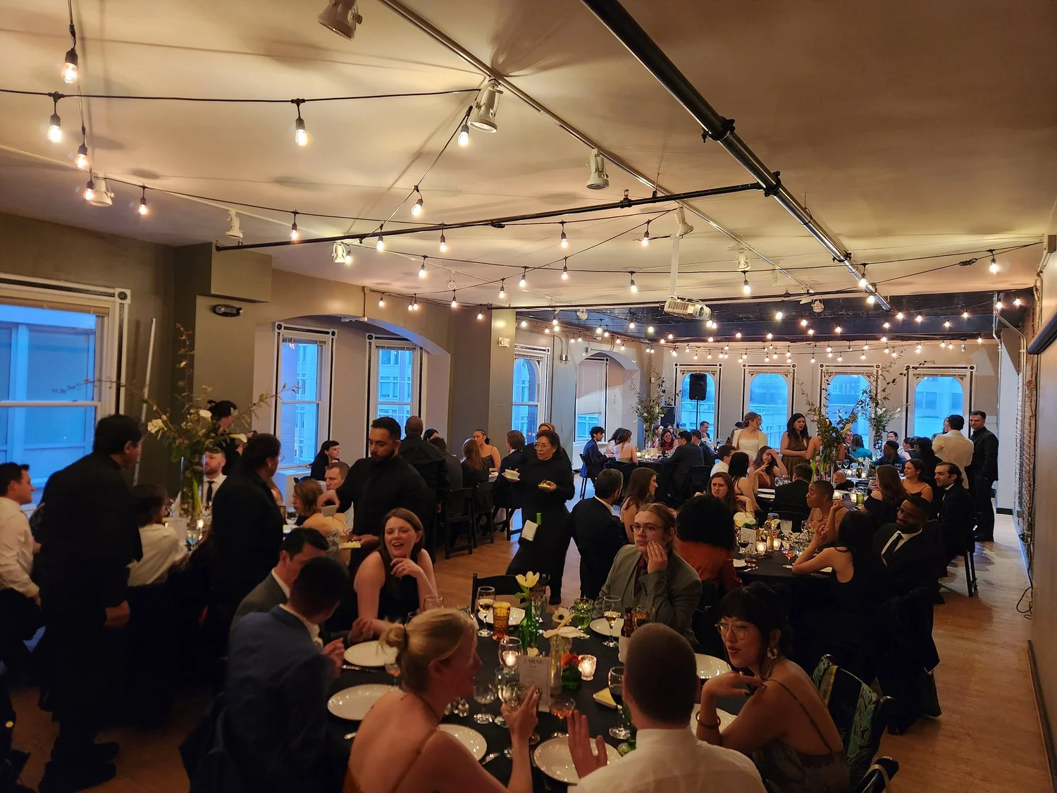 Dinner setup inside the National Union Building